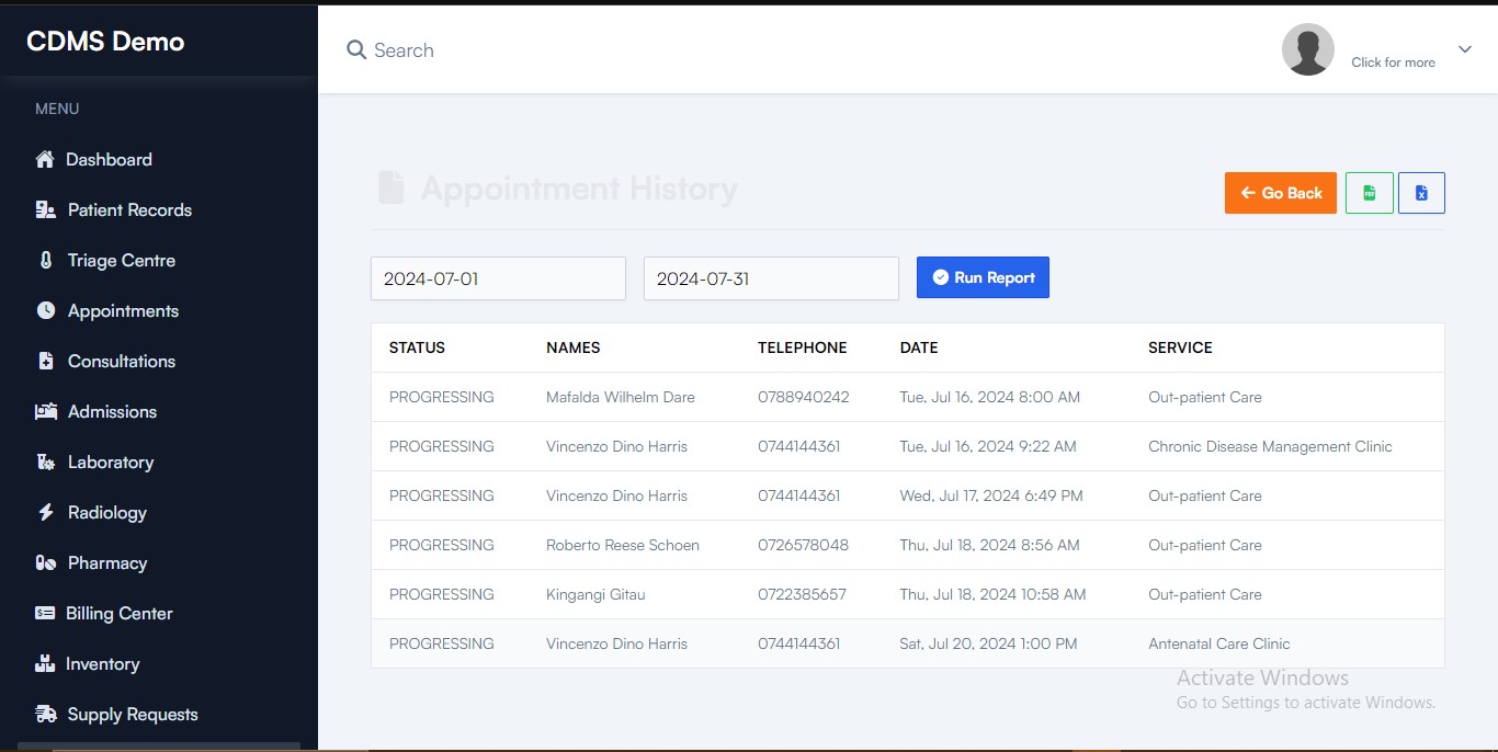 Appointment History