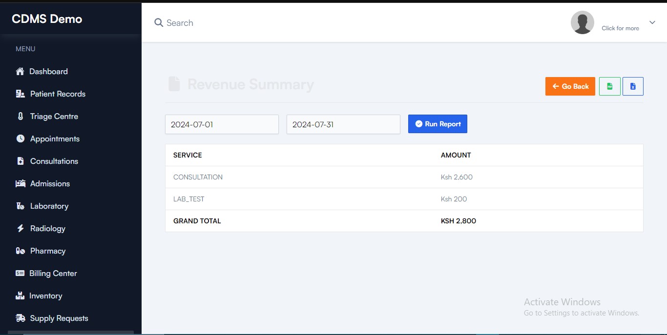 Revenue Collection